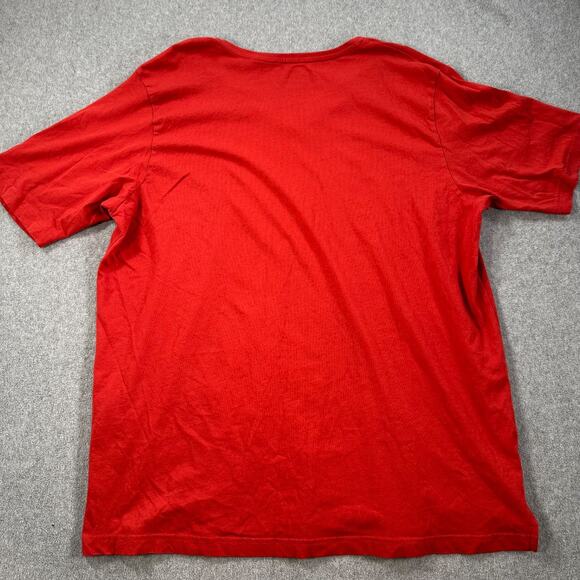 Ulla Popken V-Neck Short Sleeve Tee Shirt Women's 20/22 Red Cotton - Picture 9 of 9